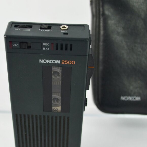 Norcom 2500 Dictaphone Cassette Recorder with Case WORKING - Picture 7 of 8